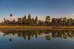 Images Dated 26th February 2016: Angkor Wat under Moonlight