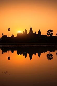 Images Dated 8th March 2016: Angkor Wat at Sunrise, Cambodia