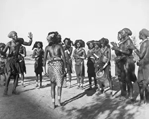 Angola Prints: Angloan Tribes In Circle; Dance