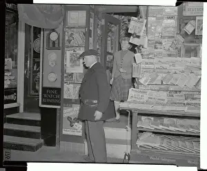 Anger Prints: Angry Owner Standing by Newsstand