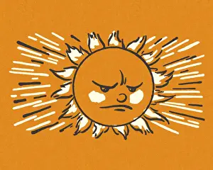 Expression Prints: Angry Sun