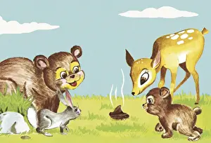 Pop A Prints: Animals Looking at Poo