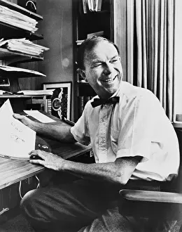 Animator Chuck Jones at Drawing Table