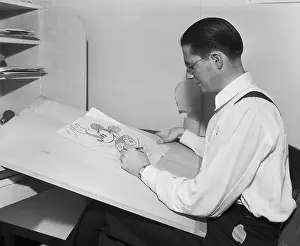 Animator Drawing Mickey Mouse at Disney Studios