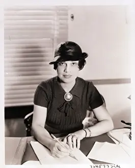 Screenwriter Prints: Anita Loos Looks Up from Desk