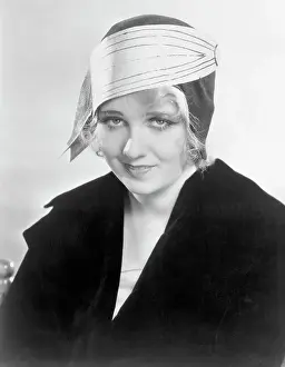 Anita Page Wearing Black Velvet Hat