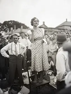 Cloth Prints: Ann Burlak Stands on Chair and Speaks