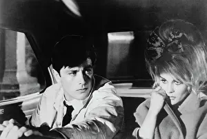 Ann-Margret and Alain Delon Sitting in Car and Performing Stressful Scene