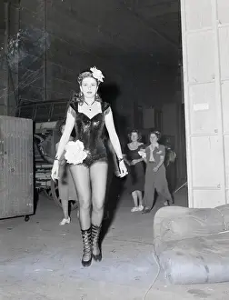 Ann Miller Walking Onto Movie Set