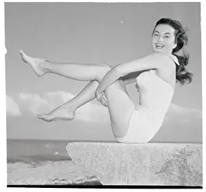 Ann Schraedel Posing on Seawall