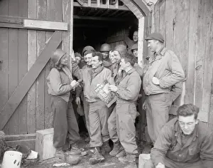 Ann Stringer Interviewing Soldiers