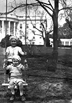 Toddler Prints: Anna Eleanor Dall Boettinger and Curtis Dall Boettiger on Swing