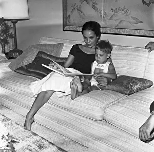 Anna Kashfi Reading to Christian Brando