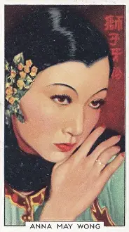 Anna May Wong, Portraits of Famous Stars series, collectible Gallaher cigarette card, 1935