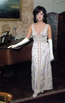 Anna Moffo Posing in White Gown
