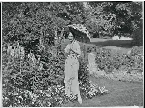 Anna Pavlova Posing with Parasol