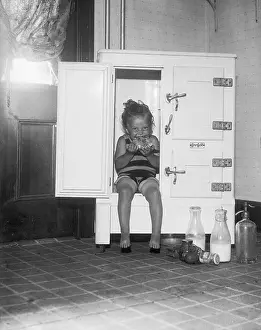 Refrigerator Prints: Anna Pilieri Sitting In The Ice Box