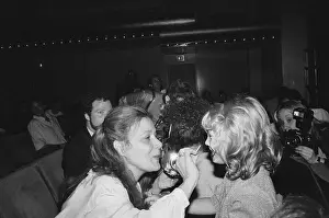 Anna Strasberg Applying Makeup to Drew Barrymore