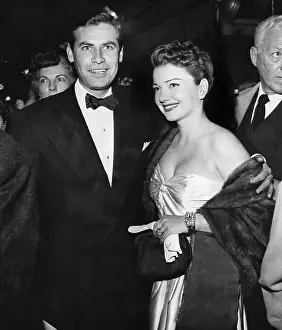 Strapless Prints: Anne Baxter and John Hodiak Attending Premiere