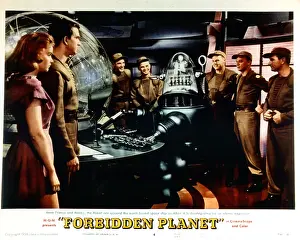 Anne Francis And Leslie Nielsen In Forbidden Planet