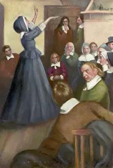 Preaching Prints: Anne Hutchison Preaches Painting After Howard Pyle