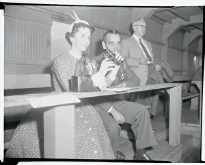 New Haven Prints: Anne Morrisy Holding a Pair of Binoculars