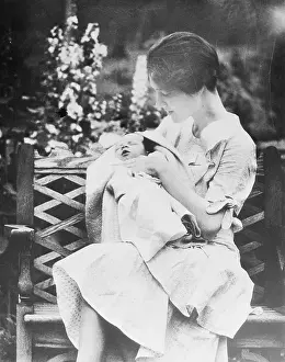 Newborn Prints: Anne Morrow Lindbergh Holding Her Son