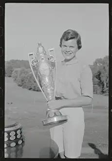 Darien Prints: Anne Quast Holding Trophy