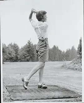 Marysville Prints: Anne Quast Swinging Golf Club