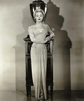 Hands Clasped Prints: Anne Shirley Modeling an Evening Gown