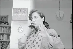 Clary Prints: Annette Lopez-Munoz Talking on Telephone