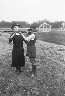 Practice Prints: Annie Oakley Instructing Dorothy Stone