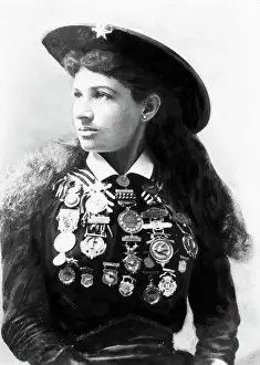 Medal Prints: Annie Oakley Wearing Medals