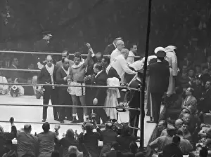 Announcer Raising Sugar Ray Robinson's Hand
