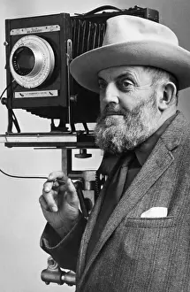 Folding Camera Prints: Ansel Adams Next to His Camera