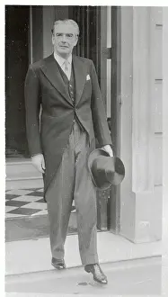 Anthony Eden Walking with His Hat in Hand