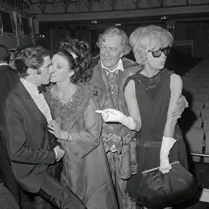 Anthony Newly Being Kissed by Joan Collins