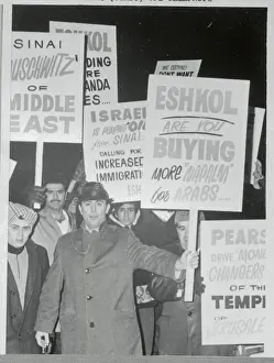 Ottawa Prints: Anti Prime Minister Levi Eshkol Protest