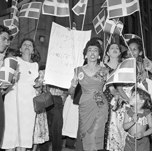 Anti-Trujillo Protesters Holding Flags