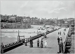 Cityscape Prints: Antique black and white photograph of England and Wales: Bournemouth