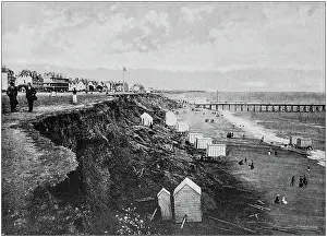 Cityscape Prints: Antique black and white photograph of England and Wales: Clacton