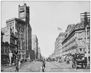 Antique black and white photograph: Market Street, San Francisco