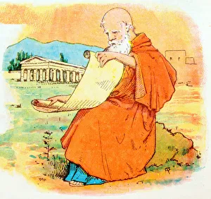 Images Dated 27th February 2018: Antique children book illustrations: Aeschylus