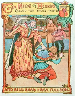 Images Dated 27th February 2018: Antique children book illustrations: King of hearts