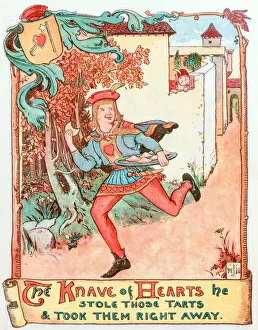 Images Dated 27th February 2018: Antique children book illustrations: Knave of hearts