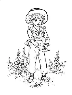 Prints of Antique children spelling book illustrations: Child Antique Children Book Illustration Prints: Antique children spelling book illustrations: Child