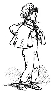 Antique children spelling book illustrations: Child
