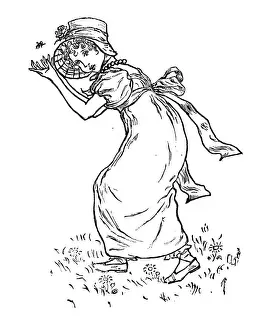 Antique children spelling book illustrations: Insect
