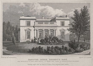 Images Dated 14th April 2014: Antique Engraving of a Lodge in Regents Park
