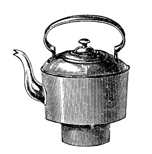 Antique household book engraving illustration: Kettle